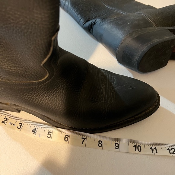 Tony Lama mens black leather boots - Picture 8 of 13